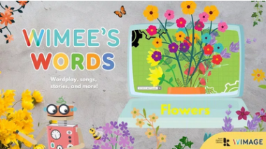 Wimee's Words flowers Episode graphic