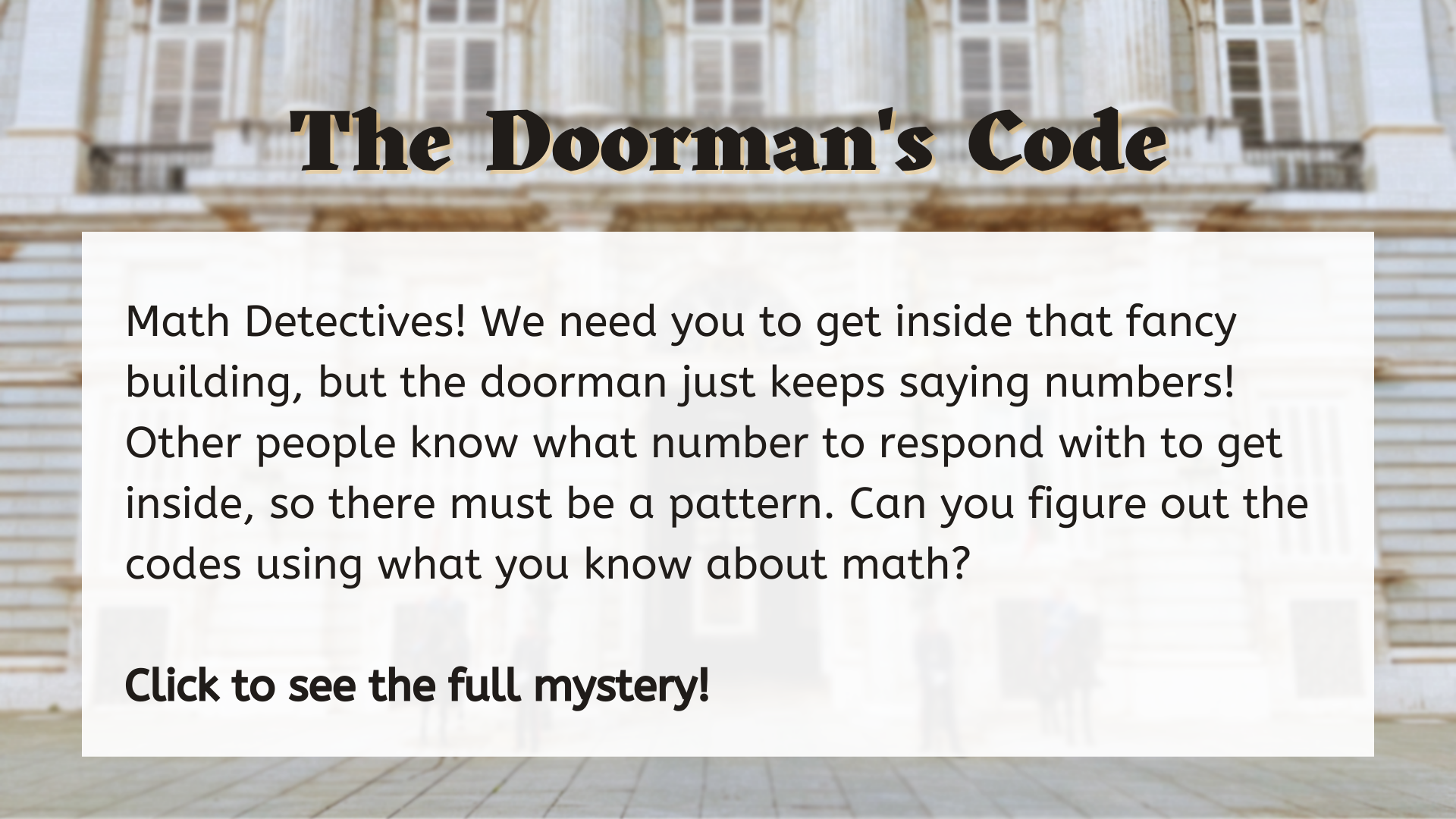 Doorman's Code graphic