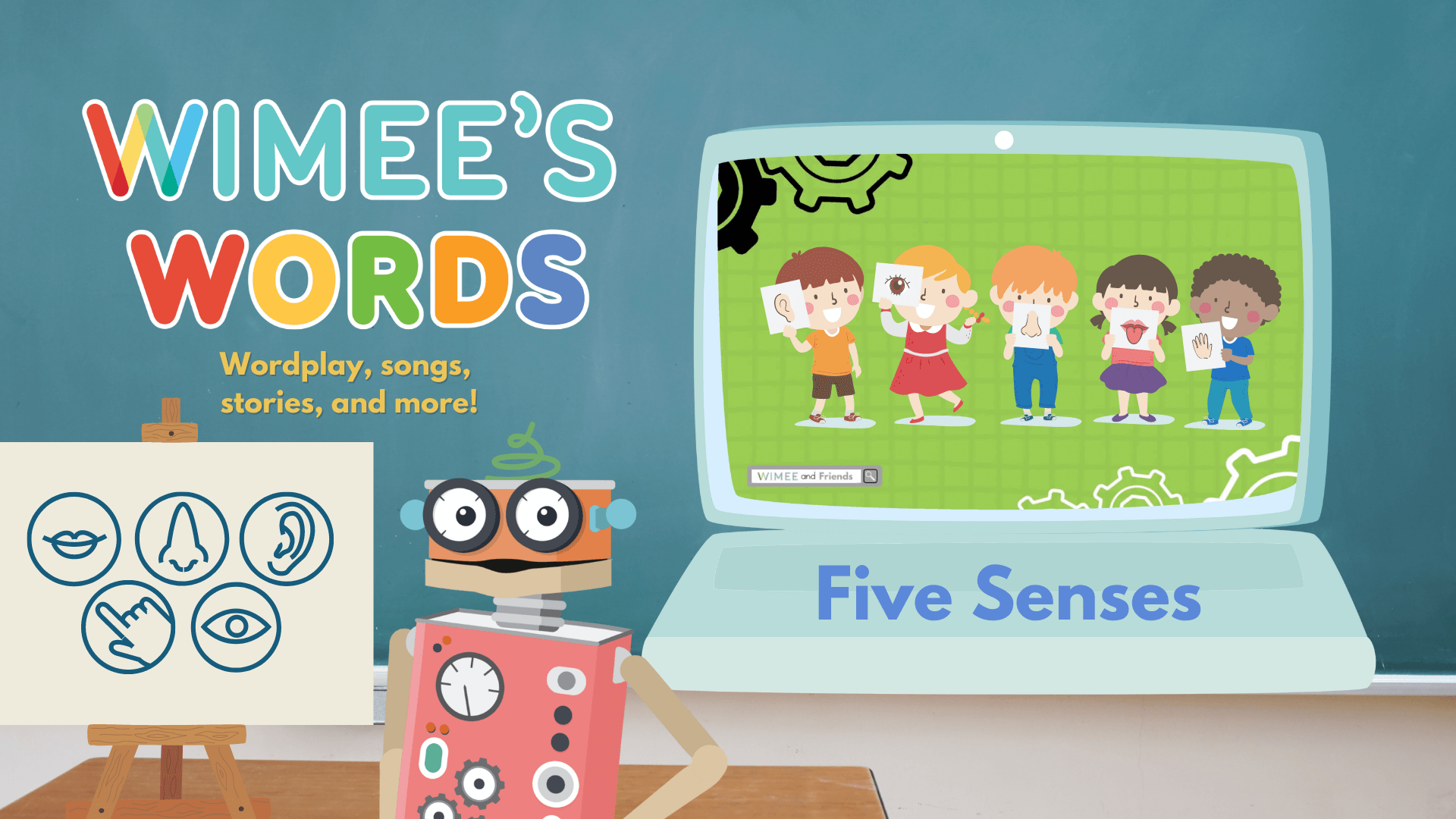 "Five Senses" Wimee's Words title card
