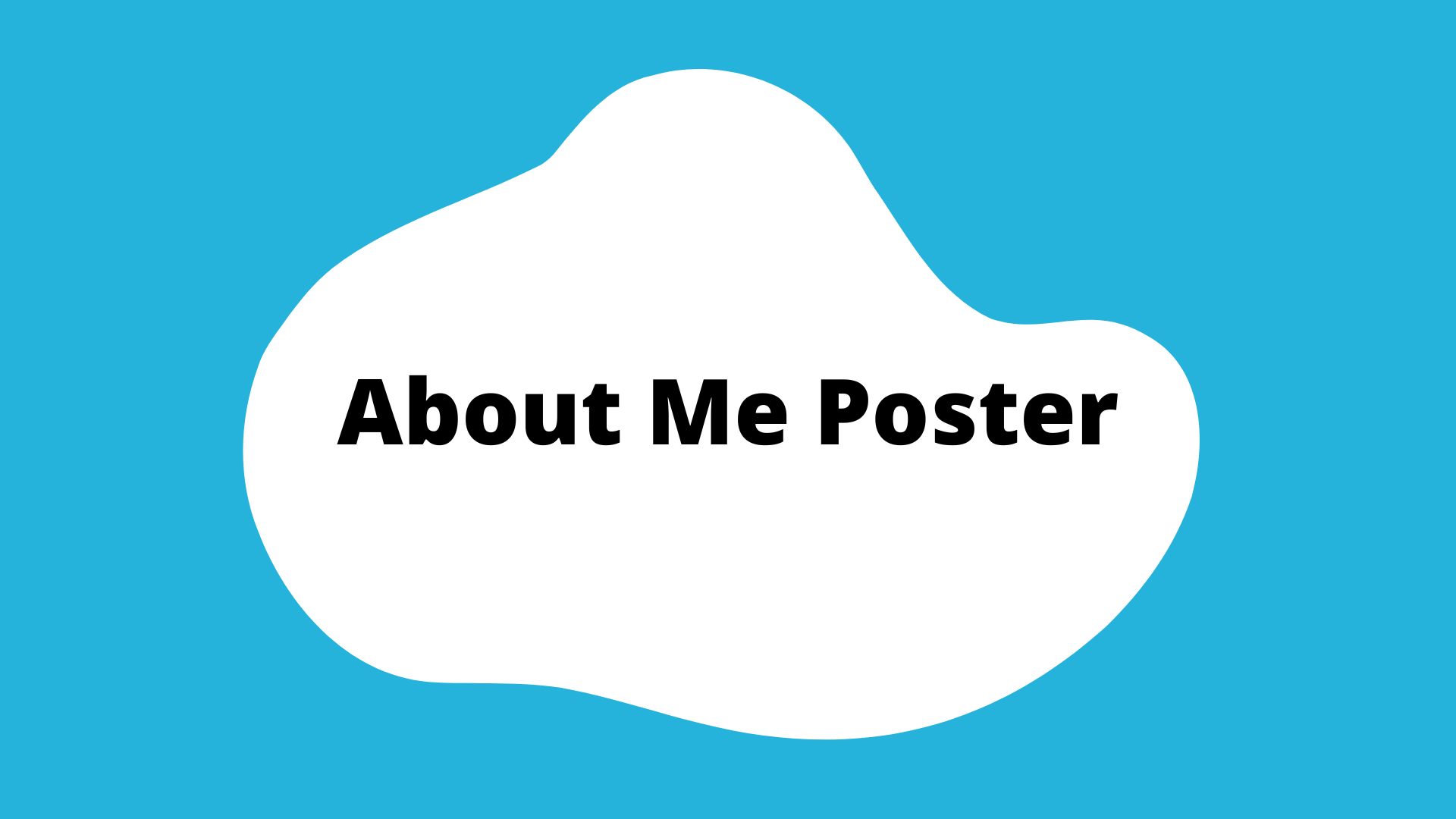 about me poster