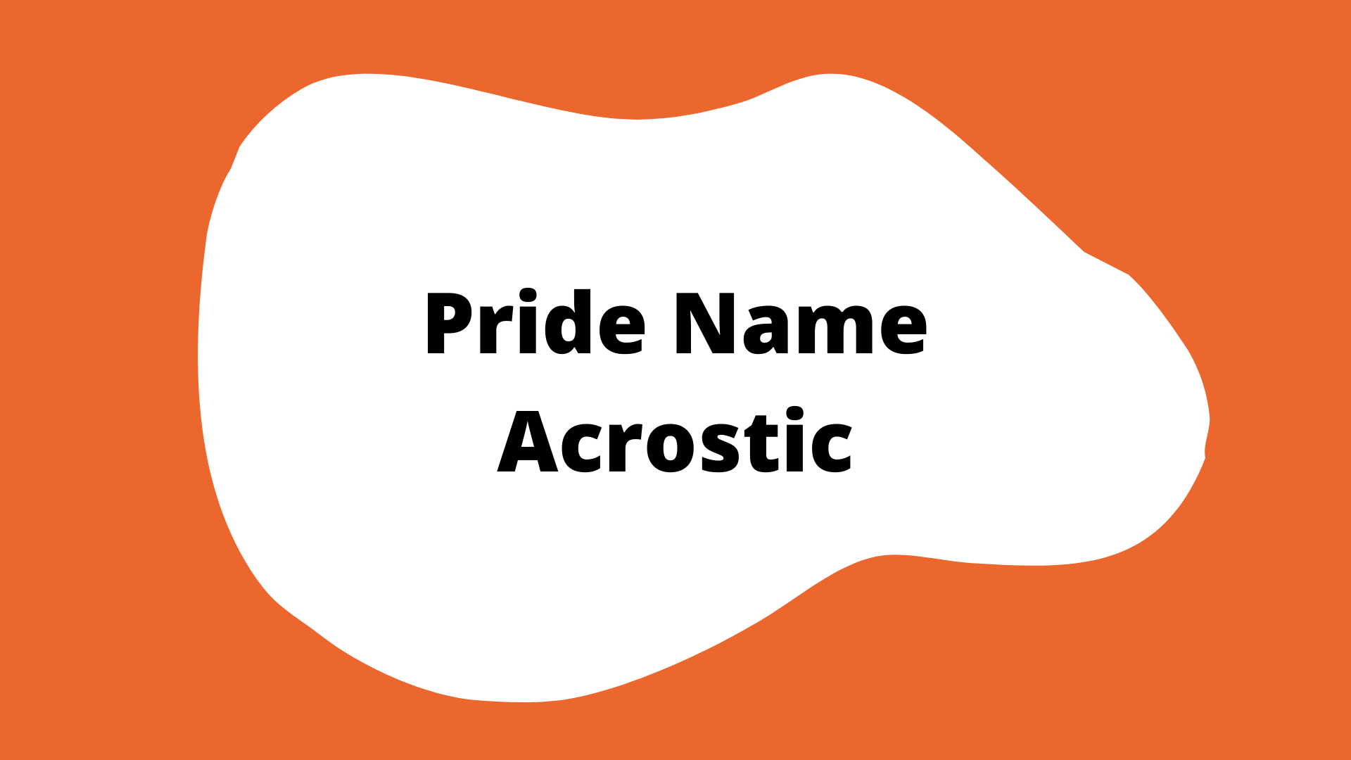 pride name acrostic