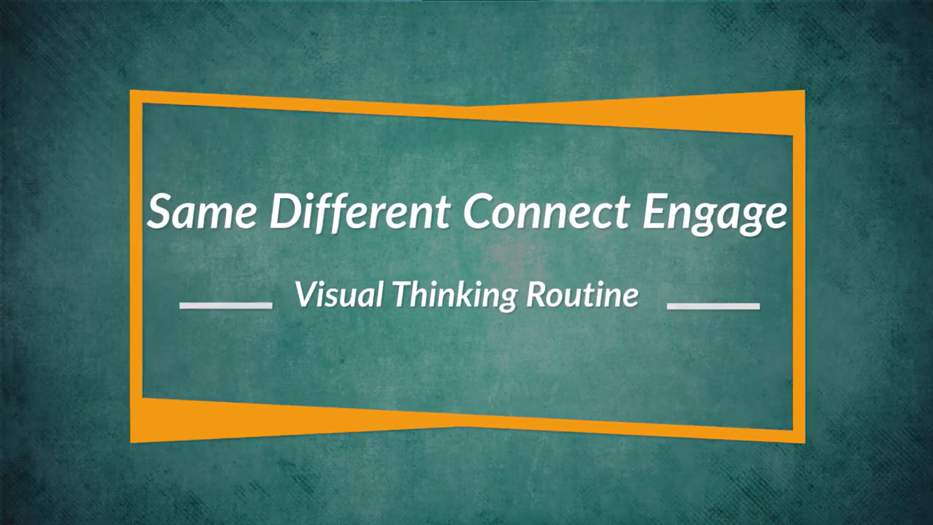Cover image for the "Same, Different, Connect, Engage" Visual Thinking Strategy