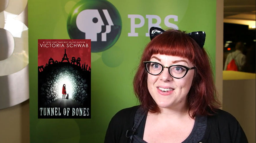 Author Victoria Schwab talking to the camera