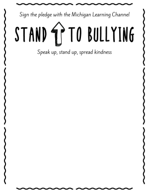bullying pledge BW